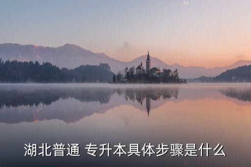 湖北普通 專(zhuān)升本具體步驟是什么