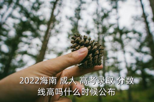 2022海南 成人 高考錄取 分?jǐn)?shù)線高嗎什么時候公布