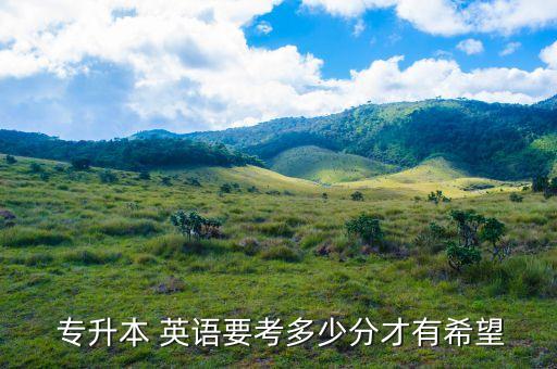  專(zhuān)升本 英語(yǔ)要考多少分才有希望