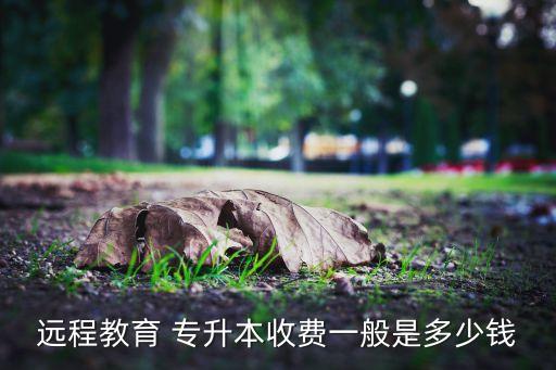 遠(yuǎn)程教育 專(zhuān)升本收費(fèi)一般是多少錢(qián)