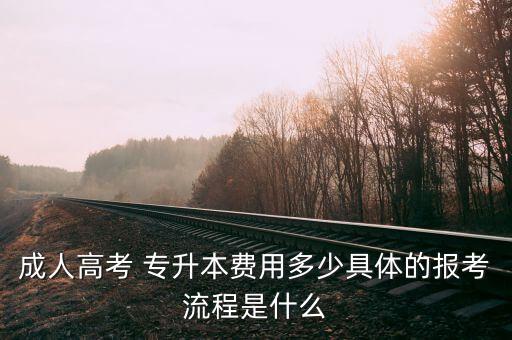 成人高考 專(zhuān)升本費(fèi)用多少具體的報(bào)考流程是什么