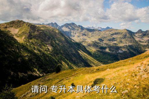 請(qǐng)問(wèn) 專升本具體考什么