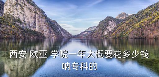 西安 歐亞 學院一年大概要花多少錢吶?？频? class=