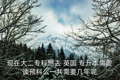 現(xiàn)在大二?？葡肴?英國 專升本需要讀預(yù)科么一共需要幾年呢