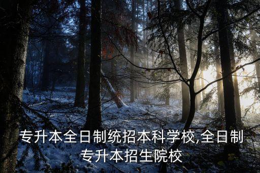  專升本全日制統(tǒng)招本科學校,全日制 專升本招生院校
