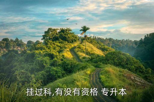 掛過(guò)科,有沒(méi)有資格 專升本