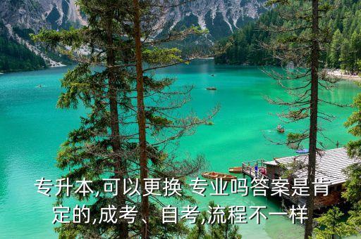  專升本,可以更換 專業(yè)嗎答案是肯定的,成考、自考,流程不一樣