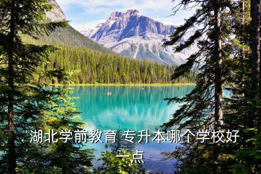 . 湖北學(xué)前教育 專升本哪個(gè)學(xué)校好一點(diǎn)