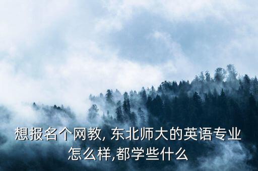 想報(bào)名個(gè)網(wǎng)教, 東北師大的英語(yǔ)專業(yè)怎么樣,都學(xué)些什么