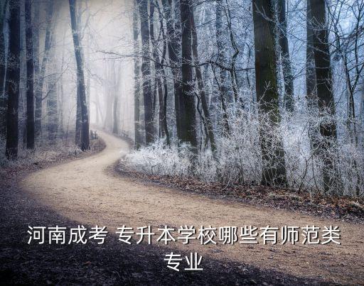 河南師范大學專升本專業(yè)
