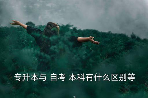  專升本與 自考 本科有什么區(qū)別等、