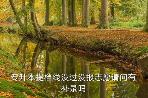  專升本提檔線沒(méi)過(guò)沒(méi)報(bào)志愿請(qǐng)問(wèn)有 補(bǔ)錄嗎