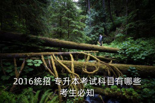 2016統(tǒng)招 專(zhuān)升本考試科目有哪些考生必知