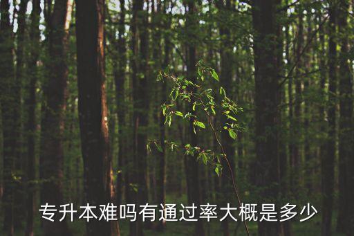  專升本難嗎有通過(guò)率大概是多少