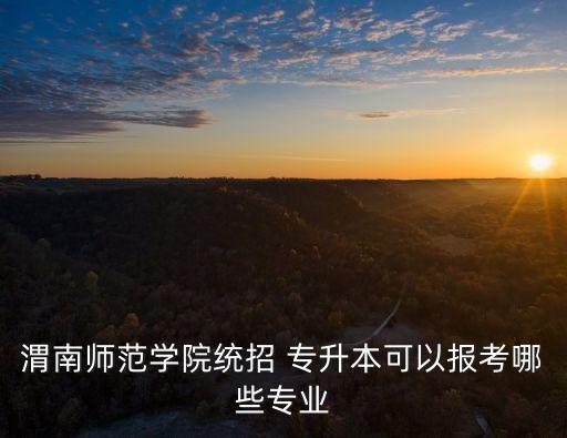 渭南師范學(xué)院統(tǒng)招 專升本可以報考哪些專業(yè)