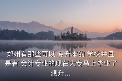 河南會計專升本學校有哪些學校,河南大數(shù)據(jù)與會計專升本能考的學校