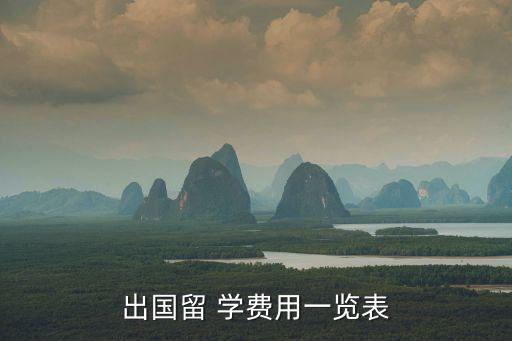 出國留 學(xué)費用一覽表