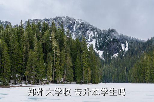 鄭州大學(xué)收 專升本學(xué)生嗎