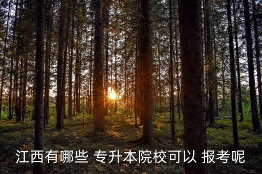 江西有哪些 專升本院?？梢?報考呢
