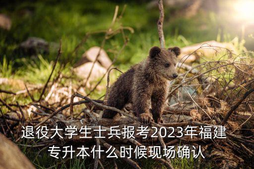 退役大學(xué)生士兵報考2023年福建 專升本什么時候現(xiàn)場確認(rèn)