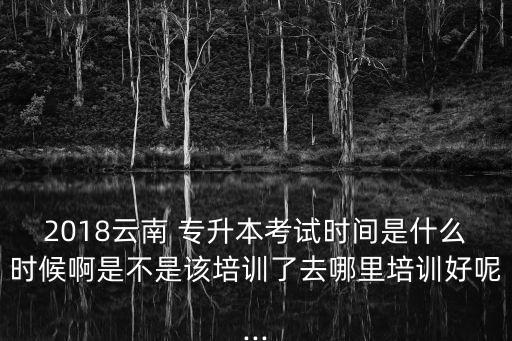 2018云南 專(zhuān)升本考試時(shí)間是什么時(shí)候啊是不是該培訓(xùn)了去哪里培訓(xùn)好呢...