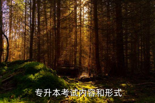  專(zhuān)升本考試內(nèi)容和形式