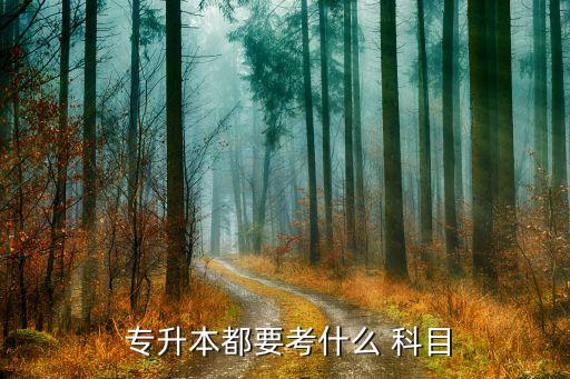  專(zhuān)升本都要考什么 科目