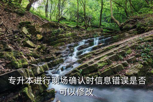  專升本進(jìn)行現(xiàn)場確認(rèn)時(shí)信息錯誤是否可以修改