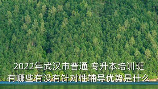 2022年武漢市普通 專升本培訓班有哪些有沒有針對性輔導優(yōu)勢是什么