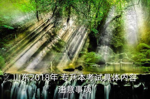 山東2018年 專升本考試具體內(nèi)容注意事項