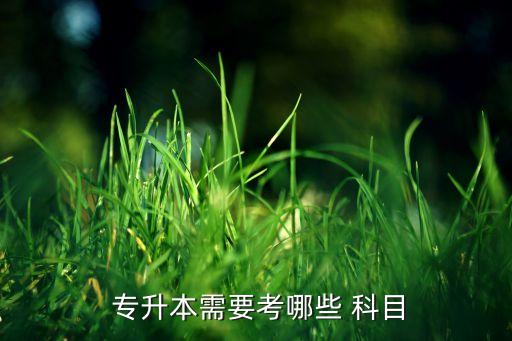  專(zhuān)升本需要考哪些 科目