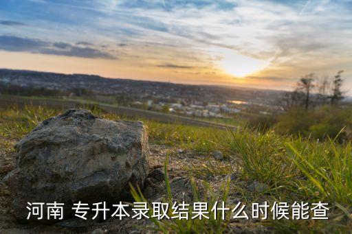  河南 專(zhuān)升本錄取結(jié)果什么時(shí)候能查