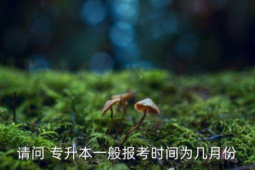 請(qǐng)問(wèn) 專升本一般報(bào)考時(shí)間為幾月份