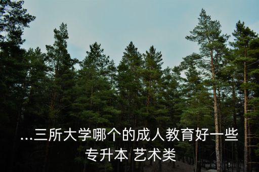 ...三所大學(xué)哪個的成人教育好一些 專升本 藝術(shù)類