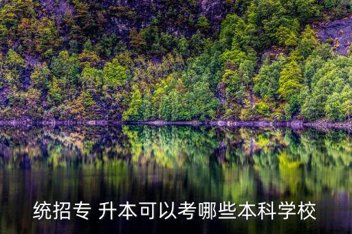 統(tǒng)招專 升本可以考哪些本科學校