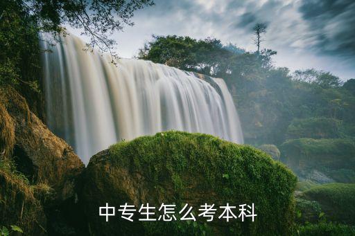 中專(zhuān)生怎么考本科