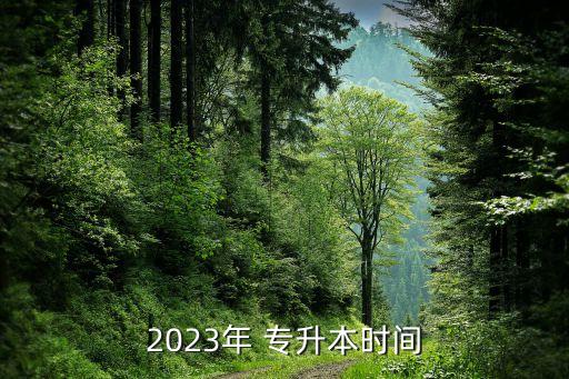 2023年 專升本時(shí)間