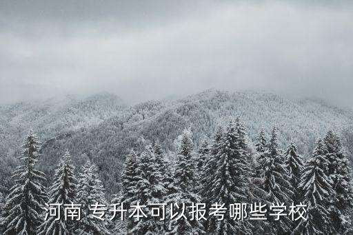 河南 專升本可以報考哪些學校