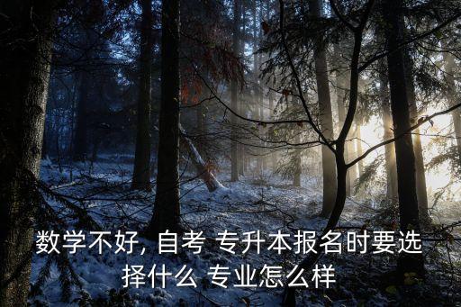 數(shù)學(xué)不好, 自考 專升本報(bào)名時要選擇什么 專業(yè)怎么樣