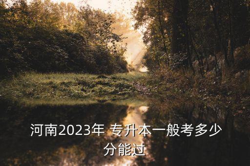  河南2023年 專升本一般考多少分能過(guò)
