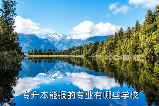  專升本能報的專業(yè)有哪些學(xué)校