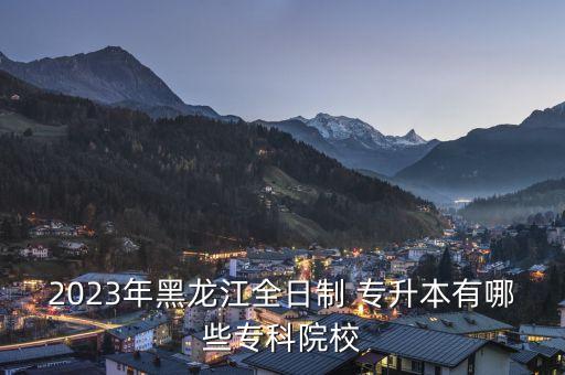 2023年黑龍江全日制 專升本有哪些?？圃盒? class=