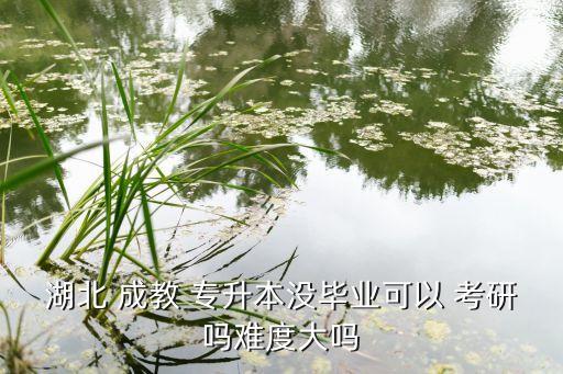 湖北 成教 專升本沒(méi)畢業(yè)可以 考研嗎難度大嗎