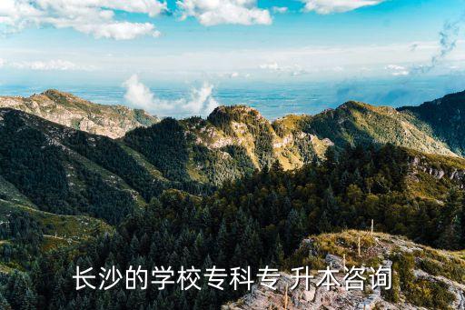 長(zhǎng)沙的學(xué)校?？茖?升本咨詢