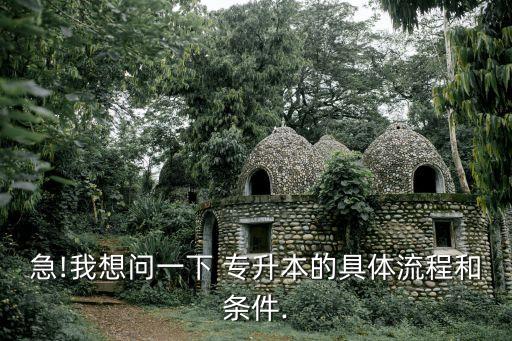 急!我想問(wèn)一下 專升本的具體流程和條件.