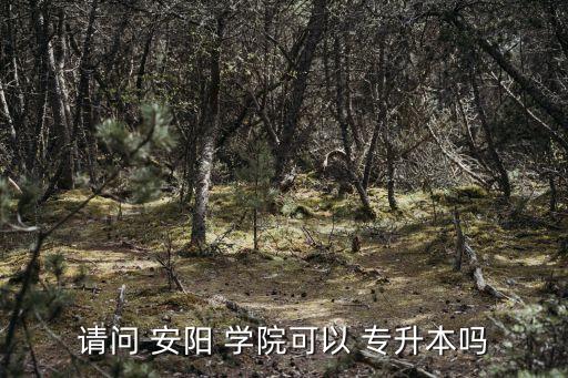 請(qǐng)問 安陽 學(xué)院可以 專升本嗎