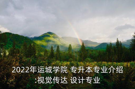 2022年運(yùn)城學(xué)院 專升本專業(yè)介紹:視覺傳達(dá) 設(shè)計專業(yè)