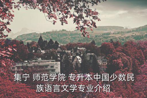  集寧 師范學院 專升本中國少數(shù)民族語言文學專業(yè)介紹