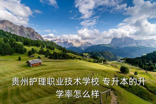  貴州護理職業(yè)技術(shù)學(xué)校 專升本的升學(xué)率怎么樣