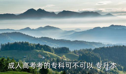 成人高考考的?？瓶刹豢梢?專升本